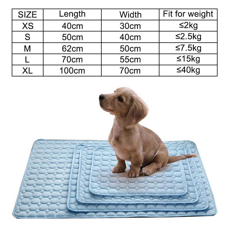 Tapete Refrescante para Cães e Gatos – Cama de Verão Respirável e Lavável para Casa, Sofá e Automóvel**