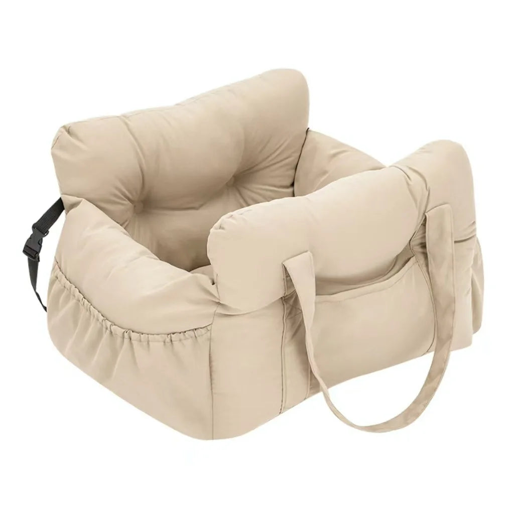 Assento Auto para Cães com Cinto de Segurança – Cama Antiderrapante para Viagens, Lavável e com Fixação Segura**