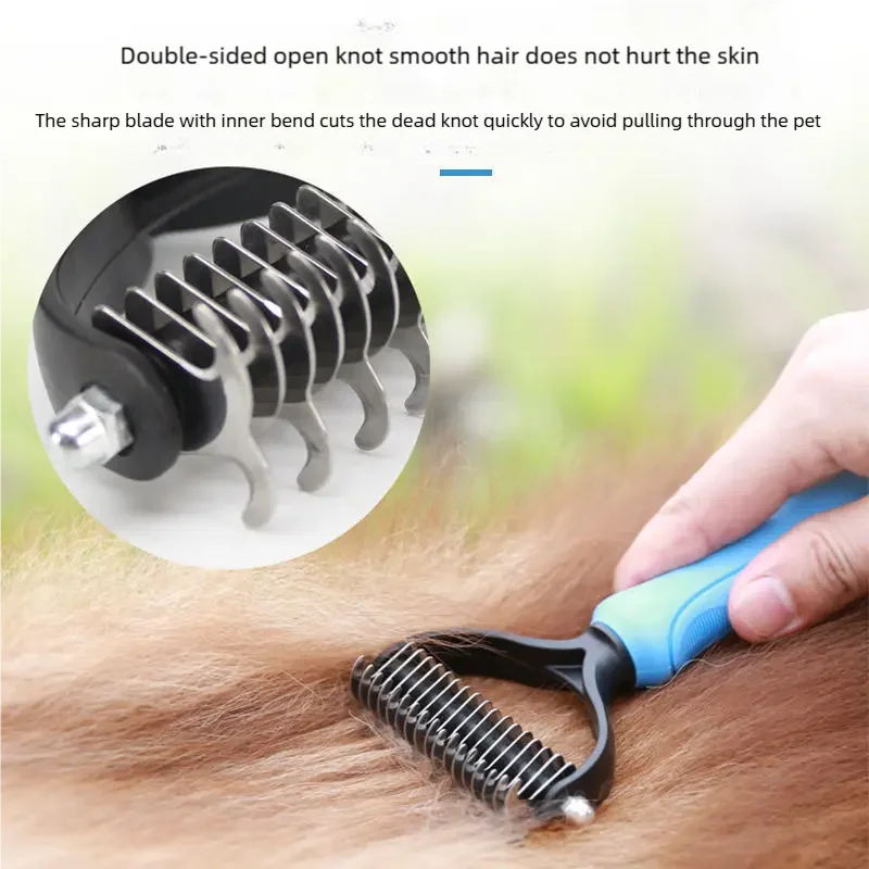 Escova para Cães e Gatos – Pente Removedor de Pelos para Grooming e Cuidados da Pelagem de Pelo Curto, Longo e Encaracolado**