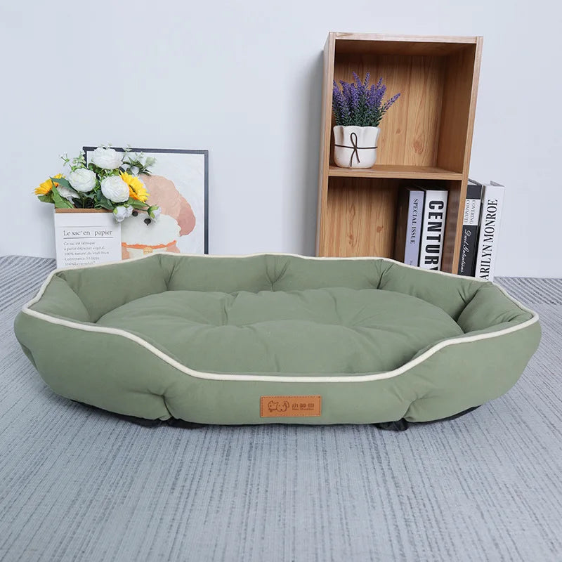 Cama Sofá para Cães e Gatos – Cama Grande, Quente e Confortável para Descanso no Inverno**