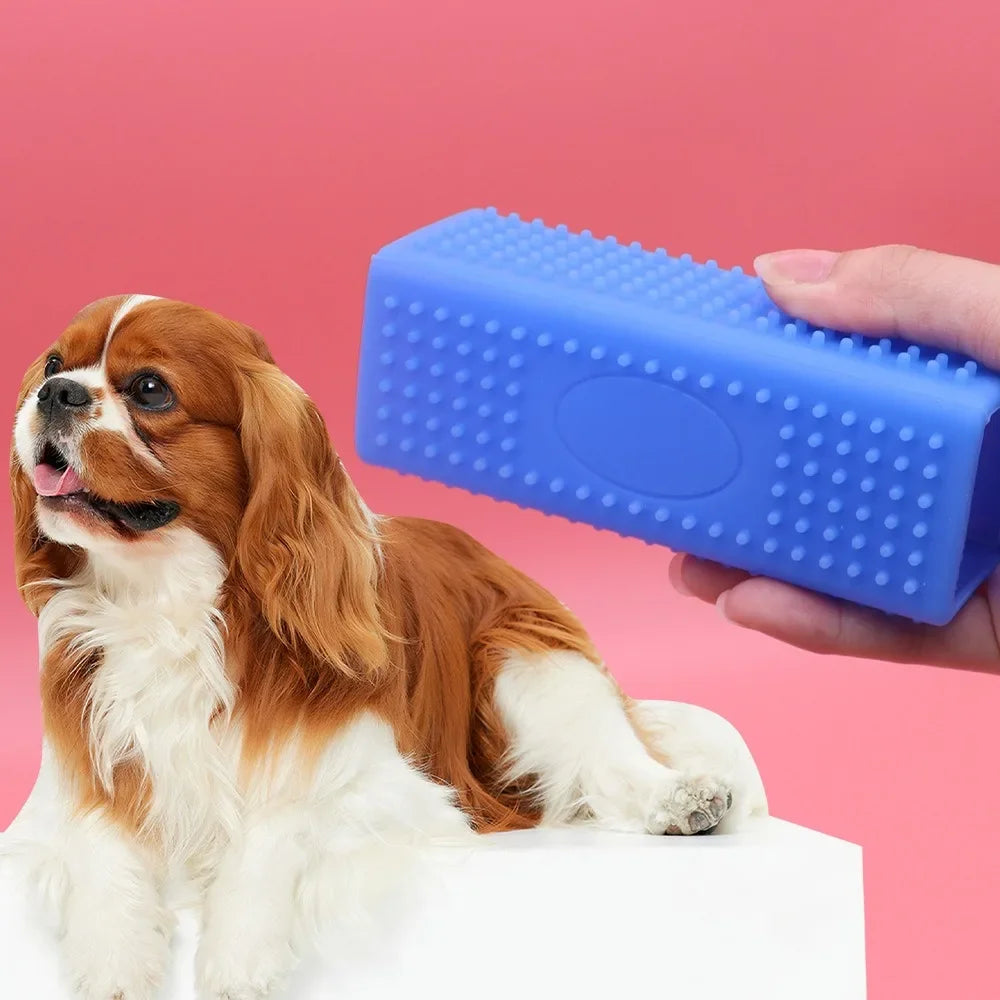 Escova de Silicone Removedora de Pelos para Cães – Escova de Borracha para Limpeza de Sofás, Tapetes, Roupas e Automóveis**