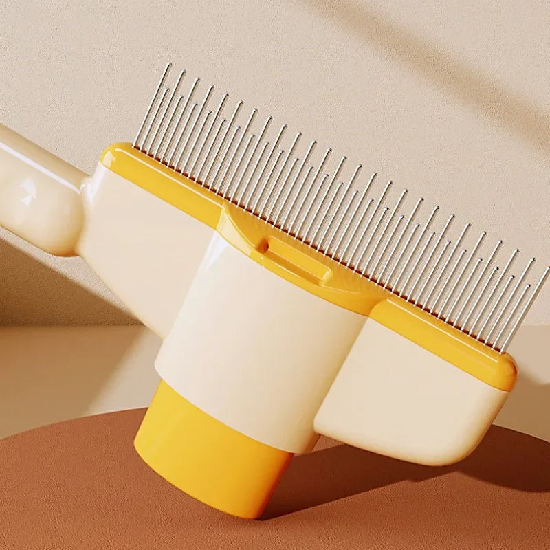 Escova Autolimpante para Cães e Gatos com Botão – Pente Removedor de Pelos e Escova de Massagem para Grooming**