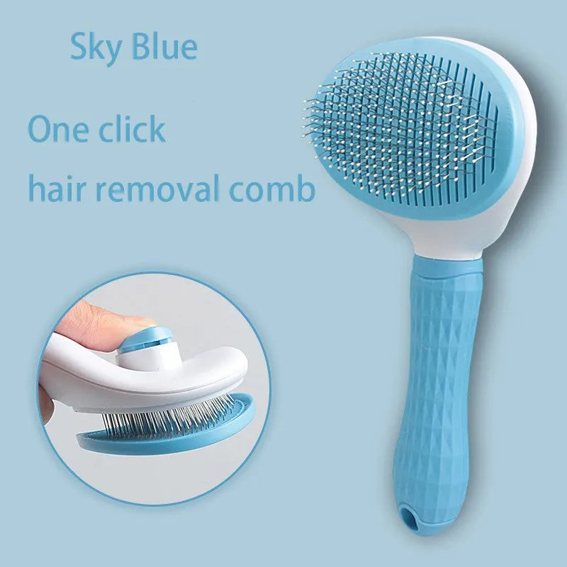 Escova Removedora de Pelos para Cães e Gatos – Pente para Grooming de Cachorros, Gatinhos e Animais de Estimação**