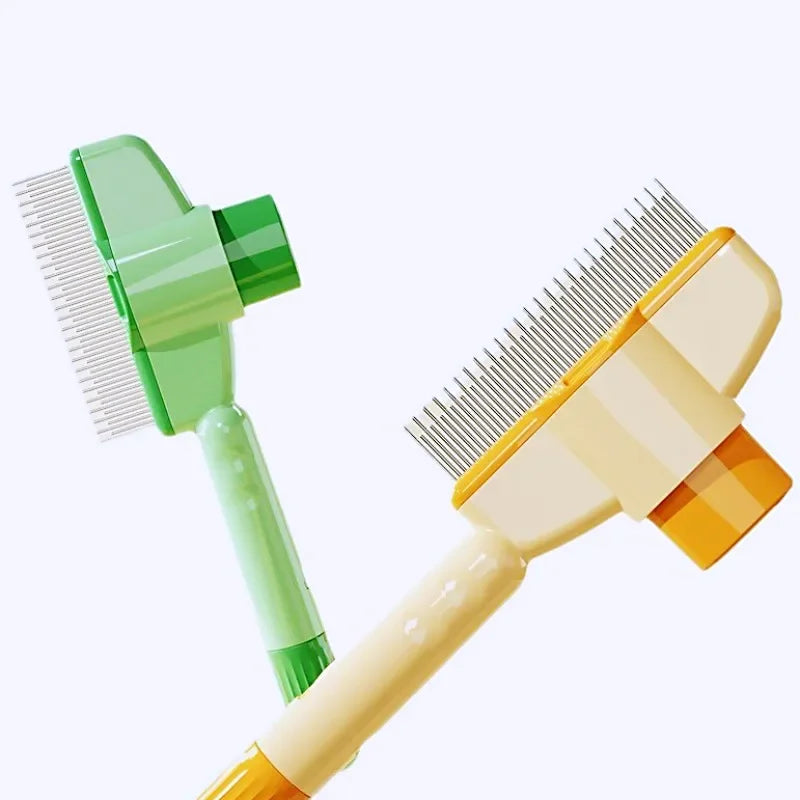 Escova Autolimpante para Cães e Gatos com Botão – Pente Removedor de Pelos e Escova de Massagem para Grooming**