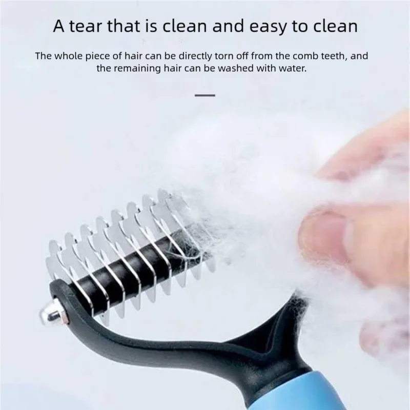 Escova para Cães e Gatos – Pente Removedor de Pelos para Grooming e Cuidados da Pelagem de Pelo Curto, Longo e Encaracolado**