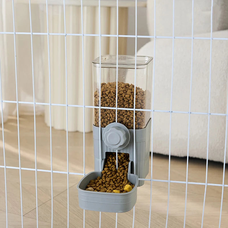 Comedouro e Bebedouro Automático para Cães, Gatos e Coelhos – Taça Suspensa para Gaiolas**