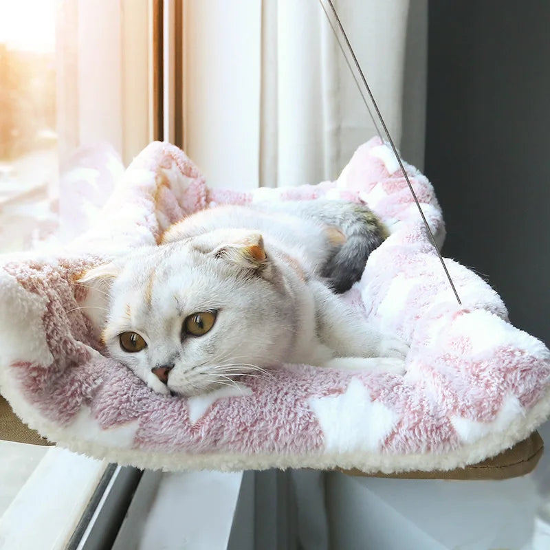 Cama Suspensa para Gatos – Rede de Janela com Ventosas para Descanso e Observação até 20 kg