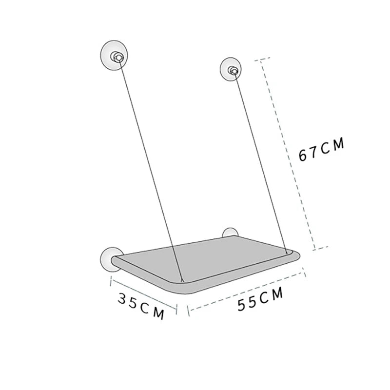 Cama Suspensa para Gatos – Rede de Janela com Ventosas para Descanso e Observação até 20 kg