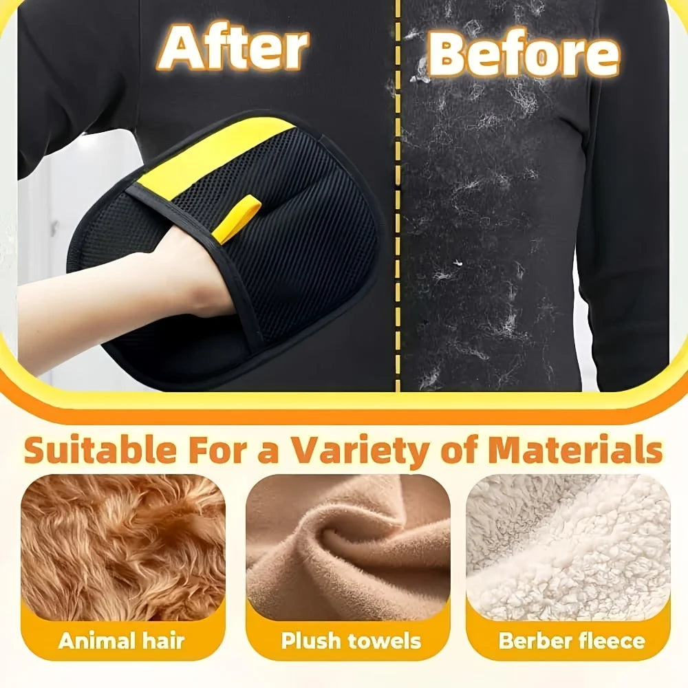 Luva Removedora de Pelos para Cães e Gatos – Escova para Remover Pelos de Sofás, Tapetes, Roupas e Casa**