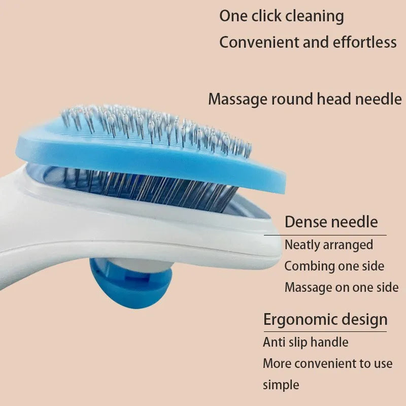 Escova Removedora de Pelos para Cães e Gatos – Pente para Grooming de Cachorros, Gatinhos e Animais de Estimação**