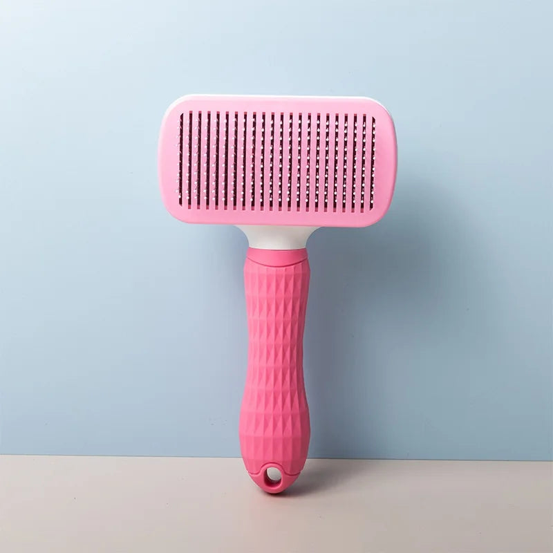Escova Autolimpante para Cães e Gatos – Pente Removedor de Pelos com Agulhas de Massagem para Grooming