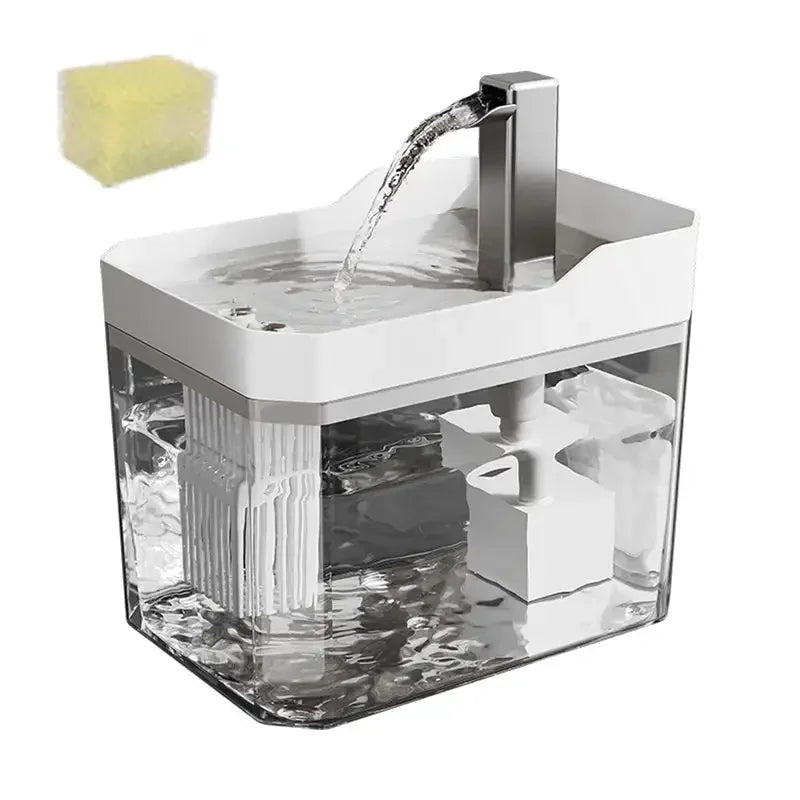 Fonte de Água Automática para Gatos com Filtro – Bebedouro Transparente com Bomba e Proteção Contra Funcionamento a Seco**