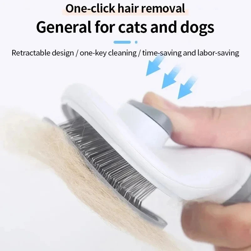 Escova Autolimpante para Cães e Gatos – Pente Removedor de Pelos e Desembaraçador para Grooming**