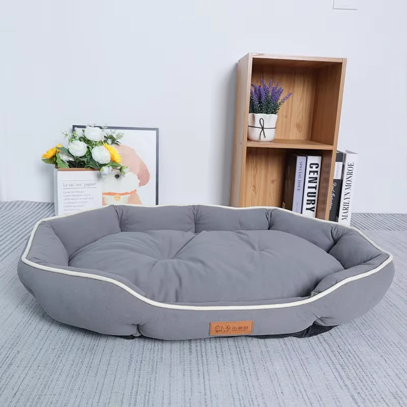Cama Sofá para Cães e Gatos – Cama Grande, Quente e Confortável para Descanso no Inverno**