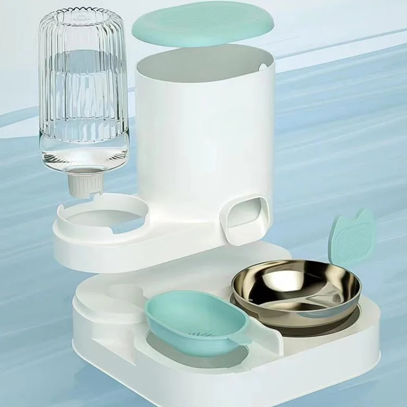 Comedouro e Bebedouro Automático para Cães e Gatos – Taça 2 em 1 com Dispensador de Água**
