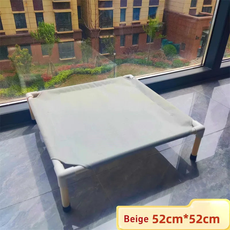 Cama Elevada Dobrável para Cães e Gatos – Cama de Campismo Portátil, Lavável e Respirável**