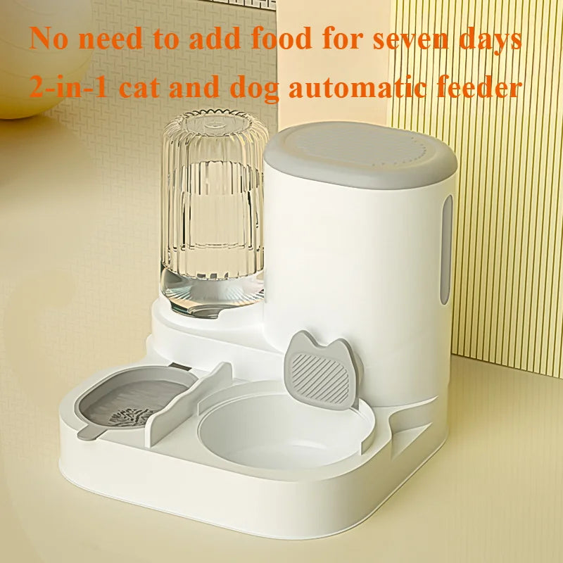 Comedouro e Bebedouro Automático para Cães e Gatos – Taça 2 em 1 com Dispensador de Água**