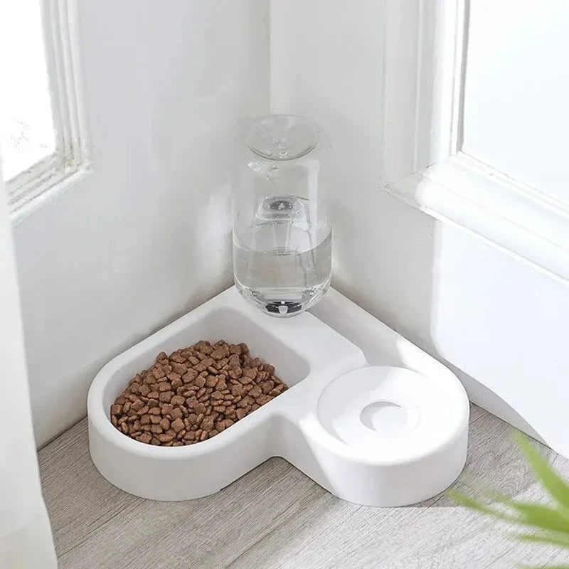 Comedouro e Bebedouro Automático para Cães e Gatos – Taça Dupla Multifuncional com Dispensador de Água**
