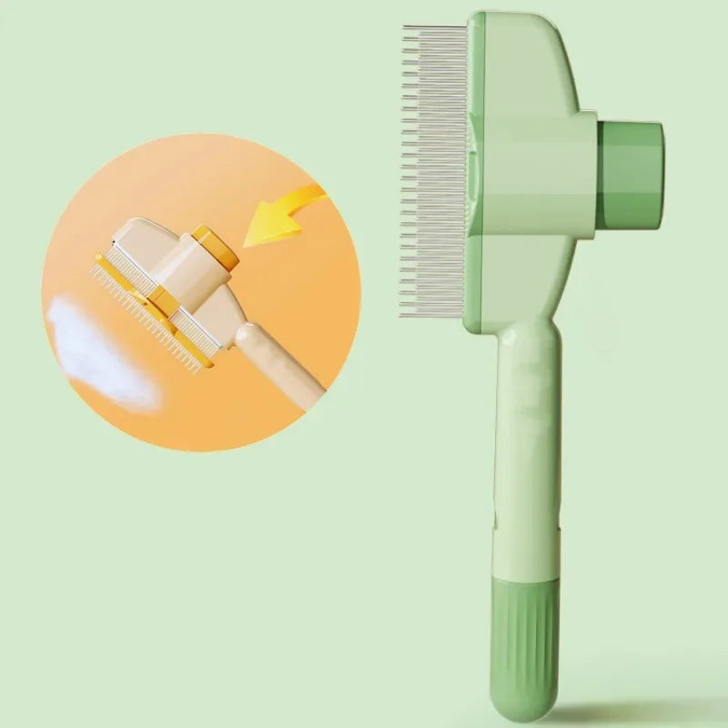 Escova Autolimpante para Cães e Gatos com Botão – Pente Removedor de Pelos e Escova de Massagem para Grooming**
