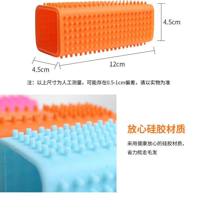 Escova de Silicone Removedora de Pelos para Cães – Escova de Borracha para Limpeza de Sofás, Tapetes, Roupas e Automóveis**