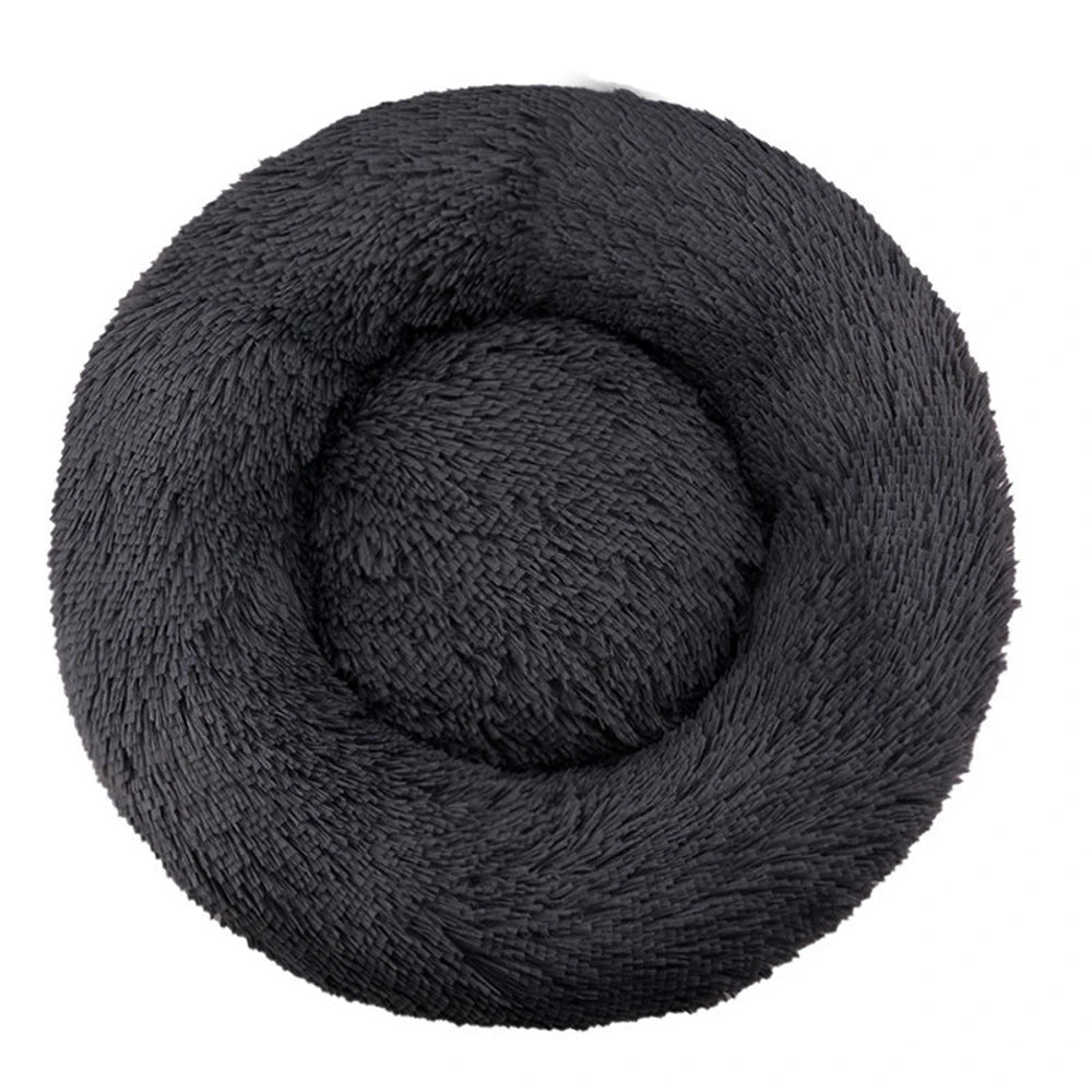 Cama Redonda de Pelúcia para Cães e Gatos – Cama Quente de Inverno com Capa Removível e Lavável**