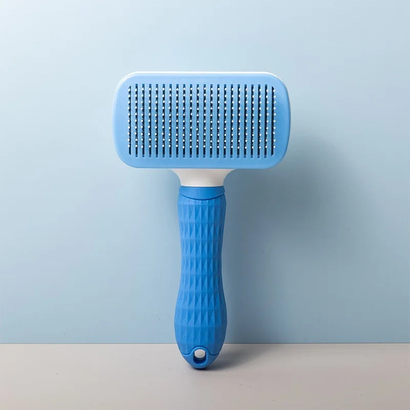 Escova Autolimpante para Cães e Gatos – Pente Removedor de Pelos com Agulhas de Massagem para Grooming