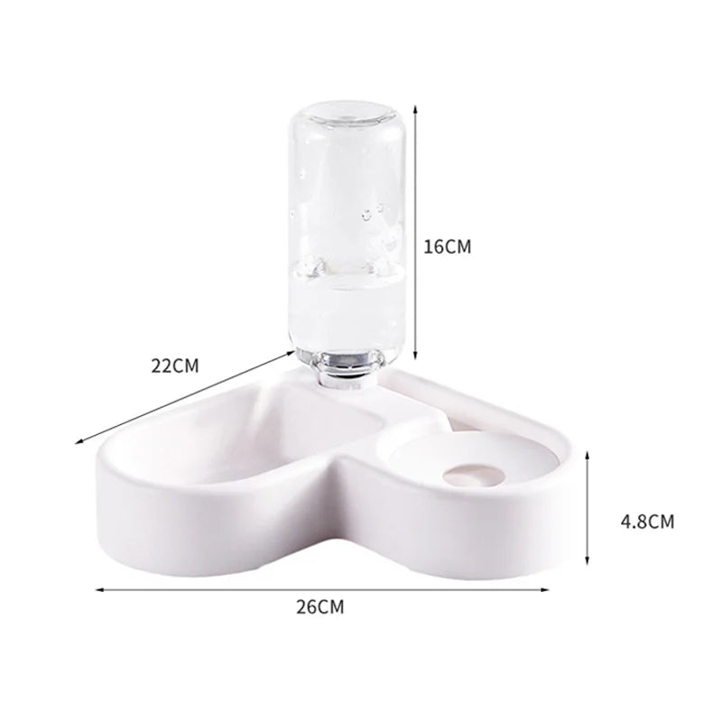 Comedouro e Bebedouro Automático para Cães e Gatos – Taça Dupla Multifuncional com Dispensador de Água**