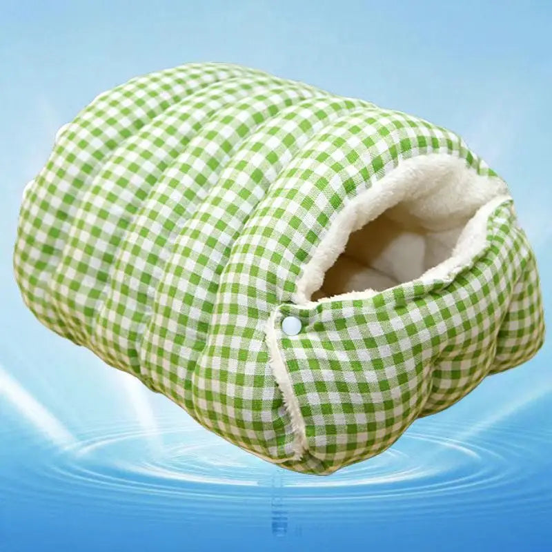 Cama Dobrável de Inverno para Cães e Gatos – Ninho Semifechado, Macio e Quente