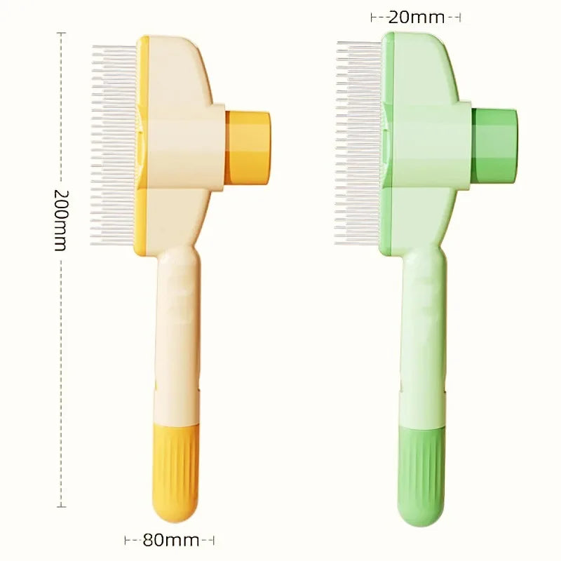 Escova Autolimpante para Cães e Gatos com Botão – Pente Removedor de Pelos e Escova de Massagem para Grooming**