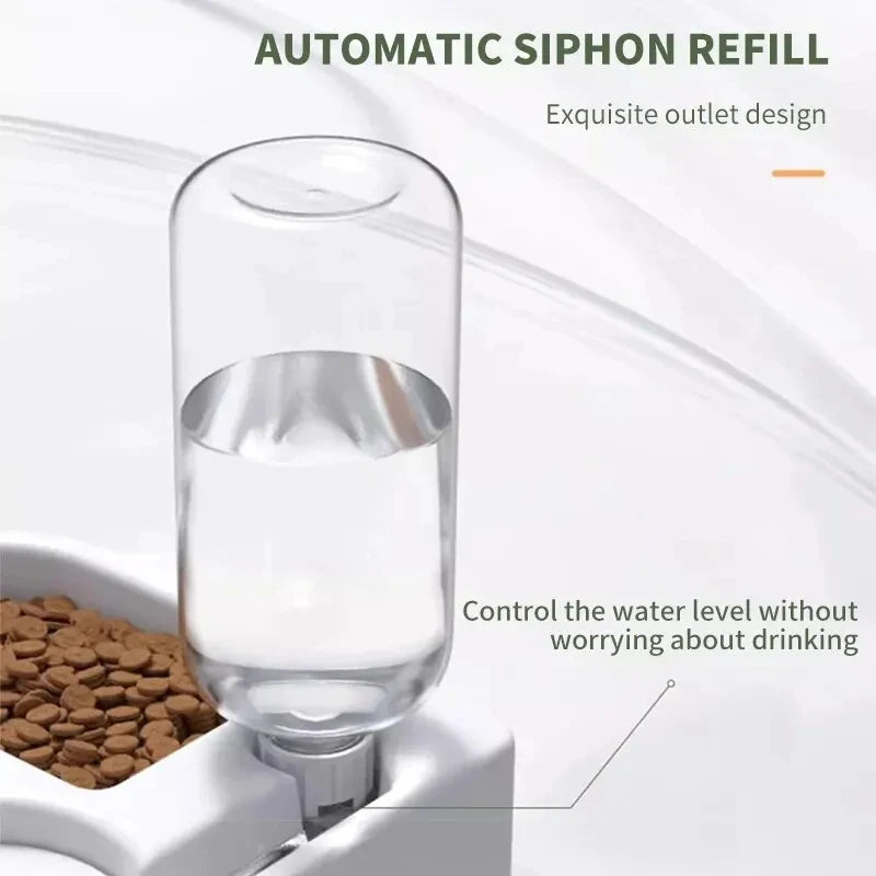 Comedouro e Bebedouro Automático para Cães e Gatos – Taça Dupla Multifuncional com Dispensador de Água**