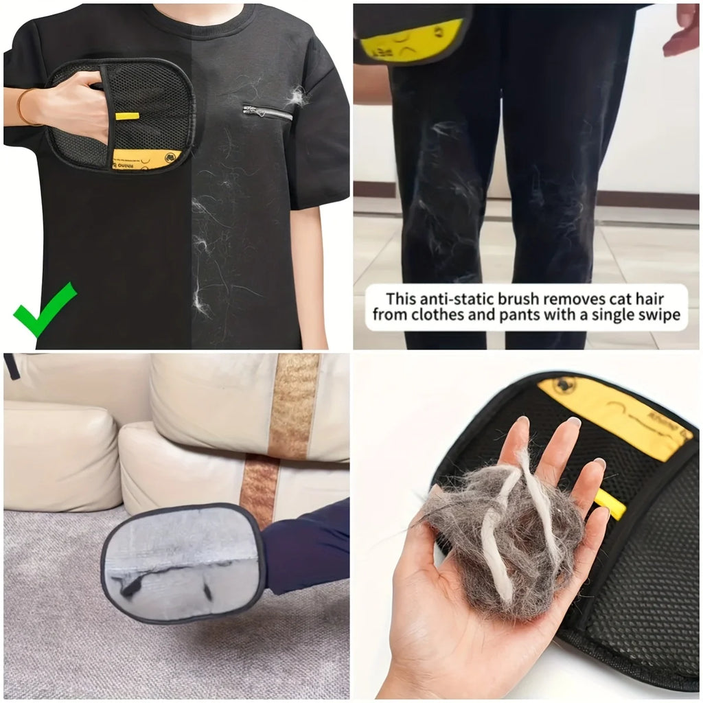 Luva Removedora de Pelos para Cães e Gatos – Escova para Remover Pelos de Sofás, Tapetes, Roupas e Casa**