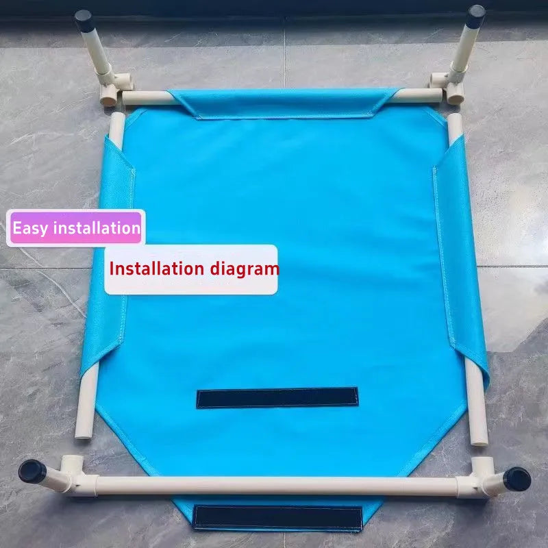 Cama Elevada Dobrável para Cães e Gatos – Cama de Campismo Portátil, Lavável e Respirável**