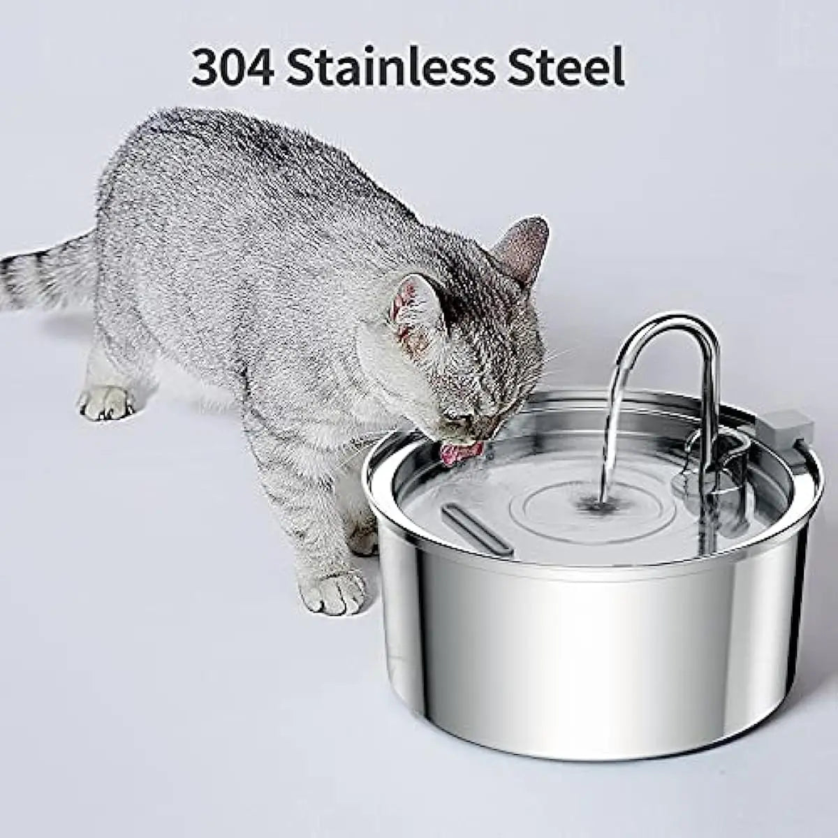 Fonte de Água Automática em Aço Inoxidável para Cães e Gatos – Bebedouro Elétrico USB com Bomba Ultra Silenciosa**