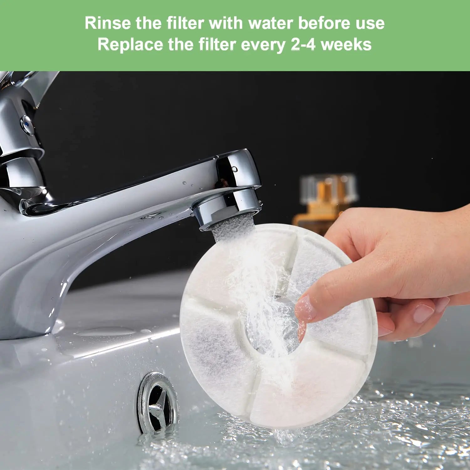 Filtros de Substituição para Fonte de Água de Cães e Gatos – Conjunto de Filtros de Carbono Ativado (4, 8 ou 12 Unidades)**