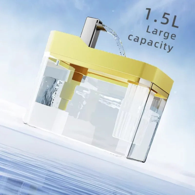 Fonte de Água Automática para Gatos com Filtro – Bebedouro Transparente com Bomba e Proteção Contra Funcionamento a Seco**