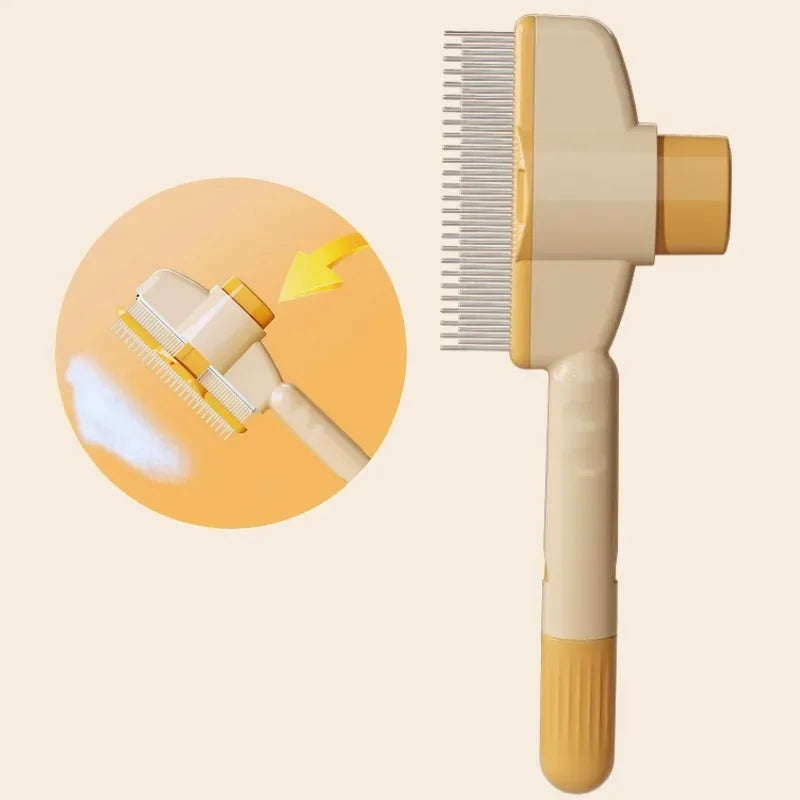 Escova Autolimpante para Cães e Gatos com Botão – Pente Removedor de Pelos e Escova de Massagem para Grooming**