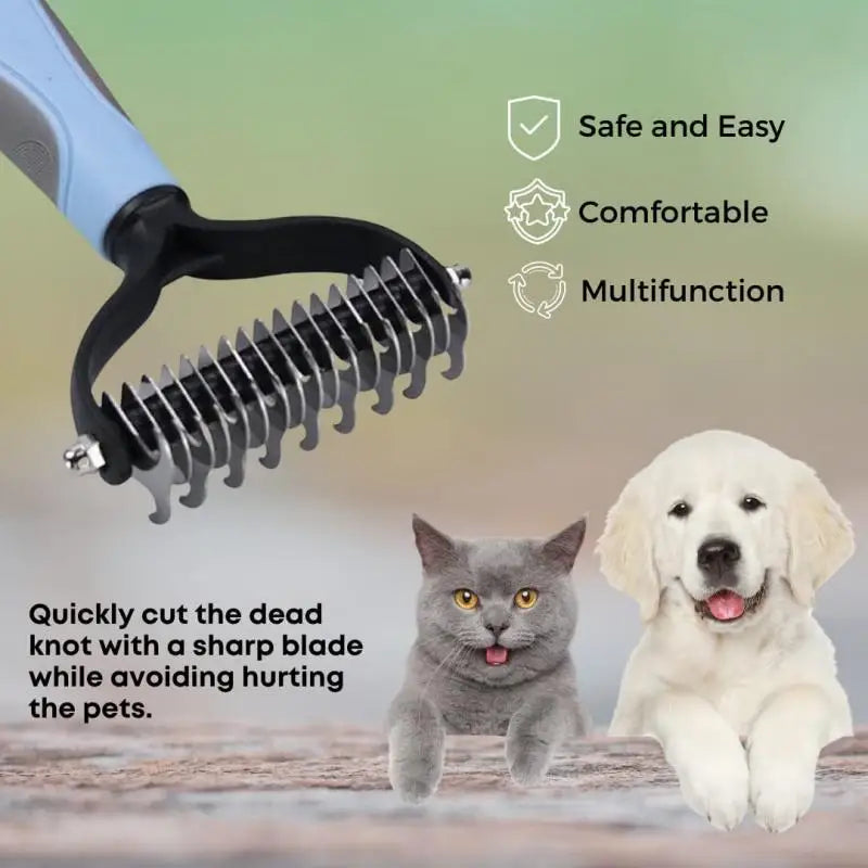 Escova Profissional Removedora de Pelos para Cães e Gatos – Pente para Redução da Queda de Pelo e Grooming