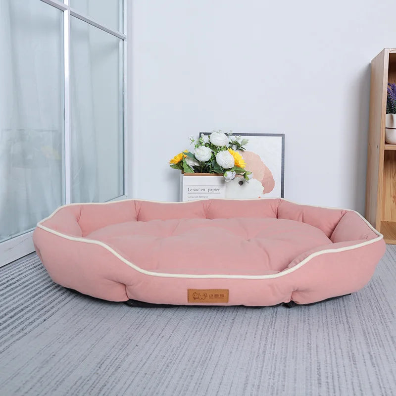 Cama Sofá para Cães e Gatos – Cama Grande, Quente e Confortável para Descanso no Inverno**