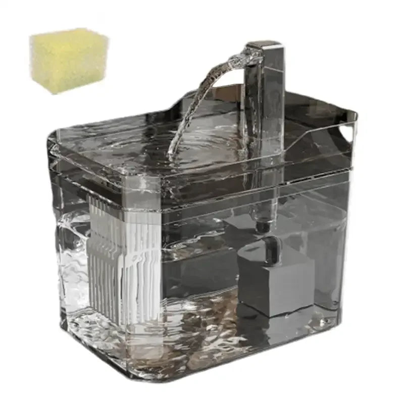 Fonte de Água Automática para Gatos com Filtro – Bebedouro Transparente com Bomba e Proteção Contra Funcionamento a Seco**