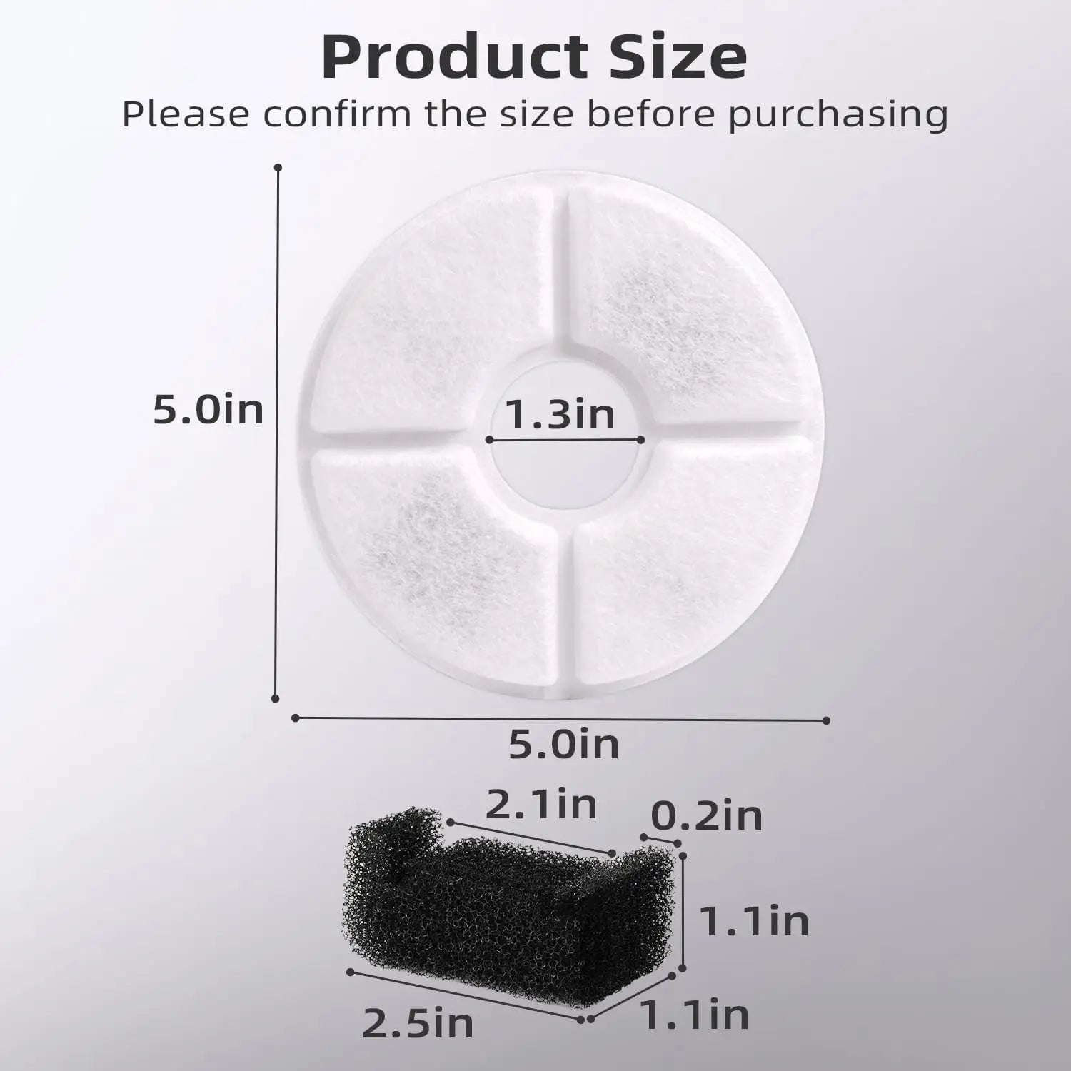 Filtros de Substituição para Fonte de Água de Cães e Gatos – Conjunto de Filtros de Carbono Ativado (4, 8 ou 12 Unidades)**