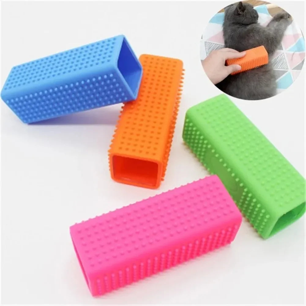 Escova de Silicone Removedora de Pelos para Cães – Escova de Borracha para Limpeza de Sofás, Tapetes, Roupas e Automóveis**