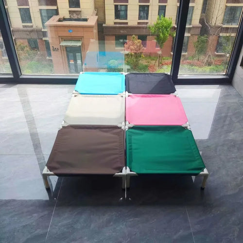Cama Elevada Dobrável para Cães e Gatos – Cama de Campismo Portátil, Lavável e Respirável**