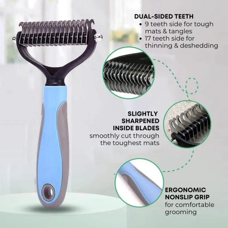 Escova Profissional Removedora de Pelos para Cães e Gatos – Pente para Redução da Queda de Pelo e Grooming