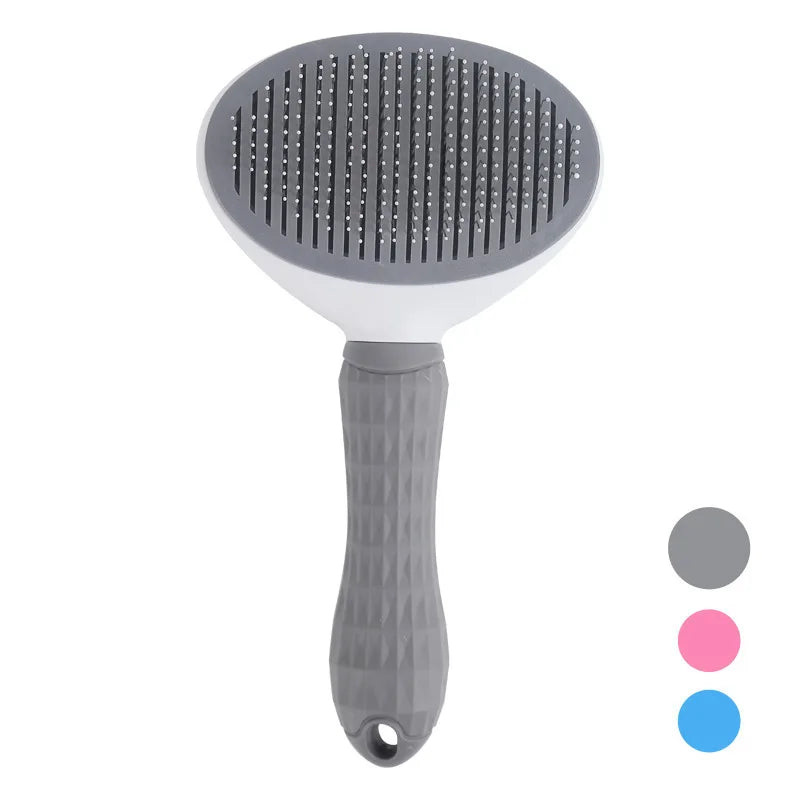 Escova Autolimpante para Cães e Gatos – Pente Removedor de Pelos com Agulhas de Massagem para Grooming