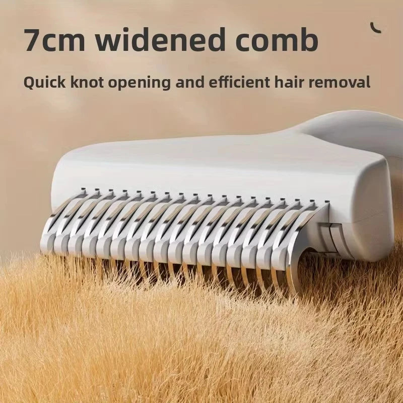 Escova Removedora de Pelos em Aço Inoxidável para Cães – Pente Desembaraçador para Grooming e Cuidados da Pelagem