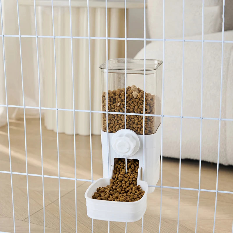 Comedouro e Bebedouro Automático para Cães, Gatos e Coelhos – Taça Suspensa para Gaiolas**